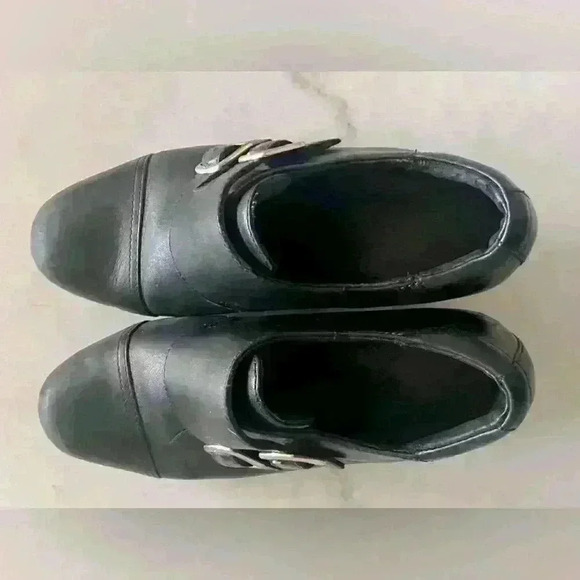 Clarks Shoes Women's Size 6M Black Slip-on Block Heel Booties - Picture 5 of 5